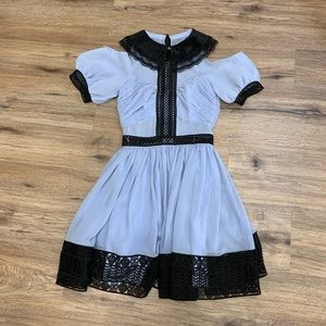 Self-portrait Blue Off-shoulder Dress. Size 0.